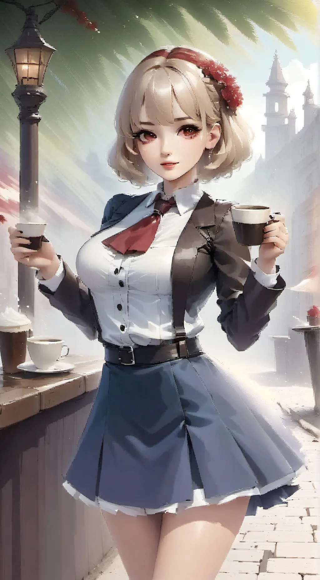 ai character: Kny y Mha en indig background