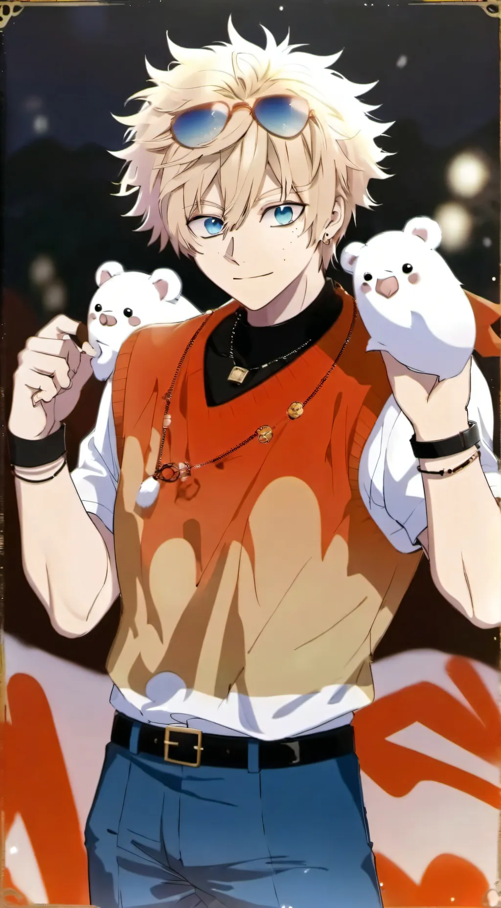 ai character: bakugo  background