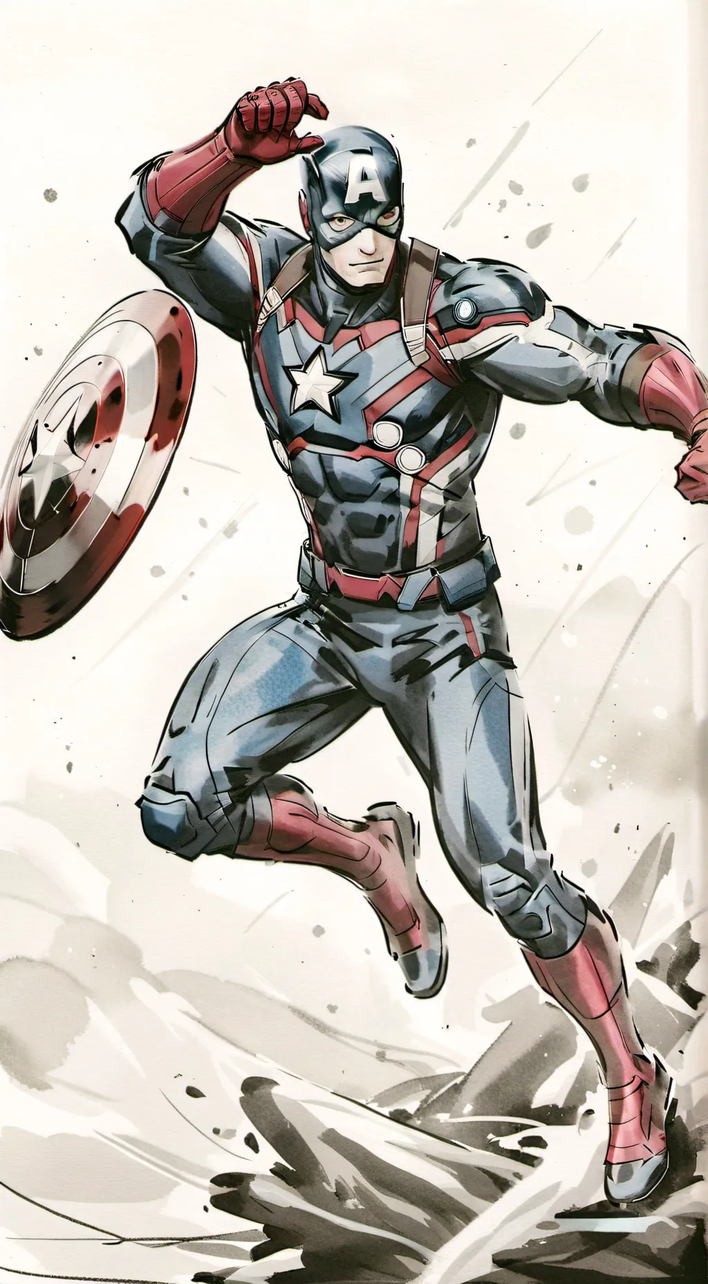 ai character: Captain America background