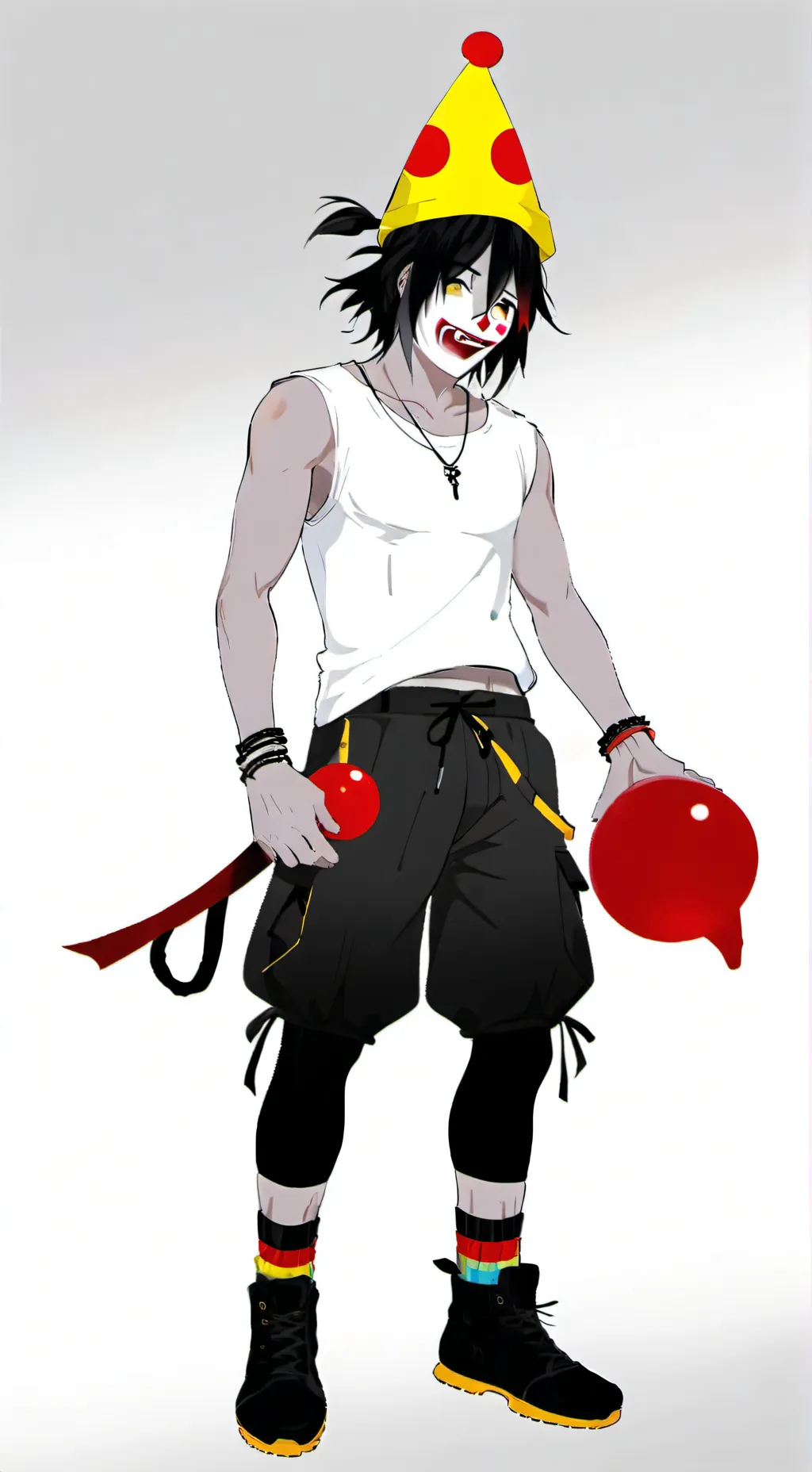 ai character: Jim the clown ￼ background