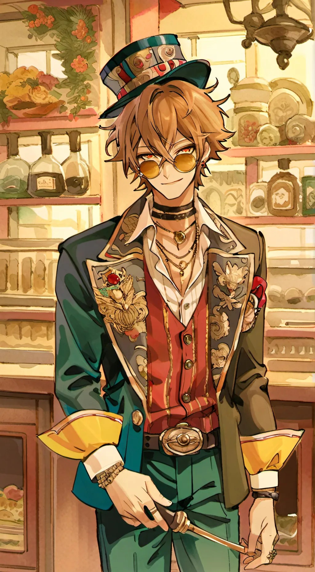 ai character: glammike background