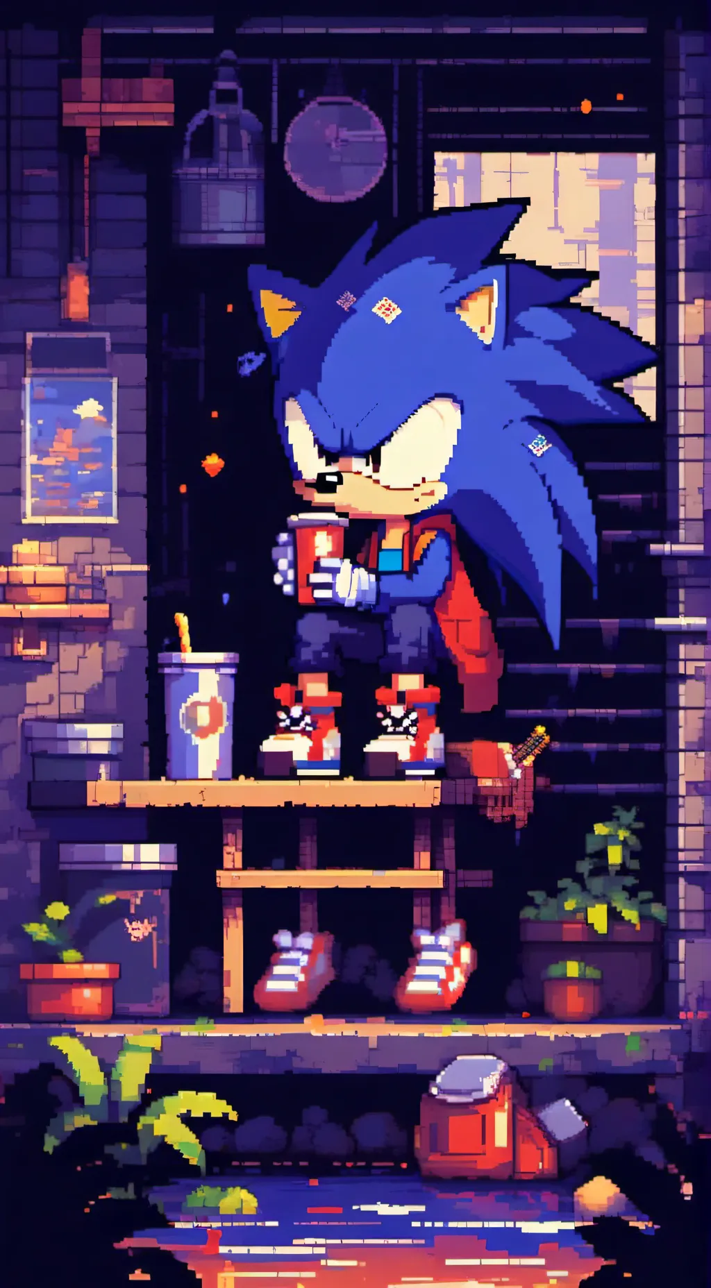 ai character: Sonic The hedgehog background