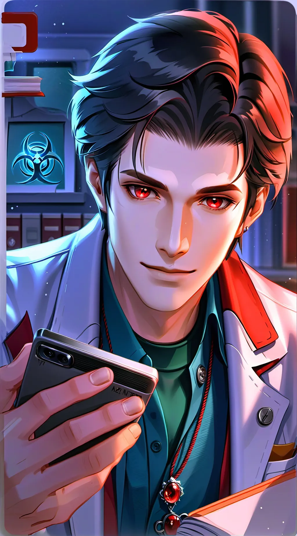ai character: Dr. Bloodstream, Meme MD background