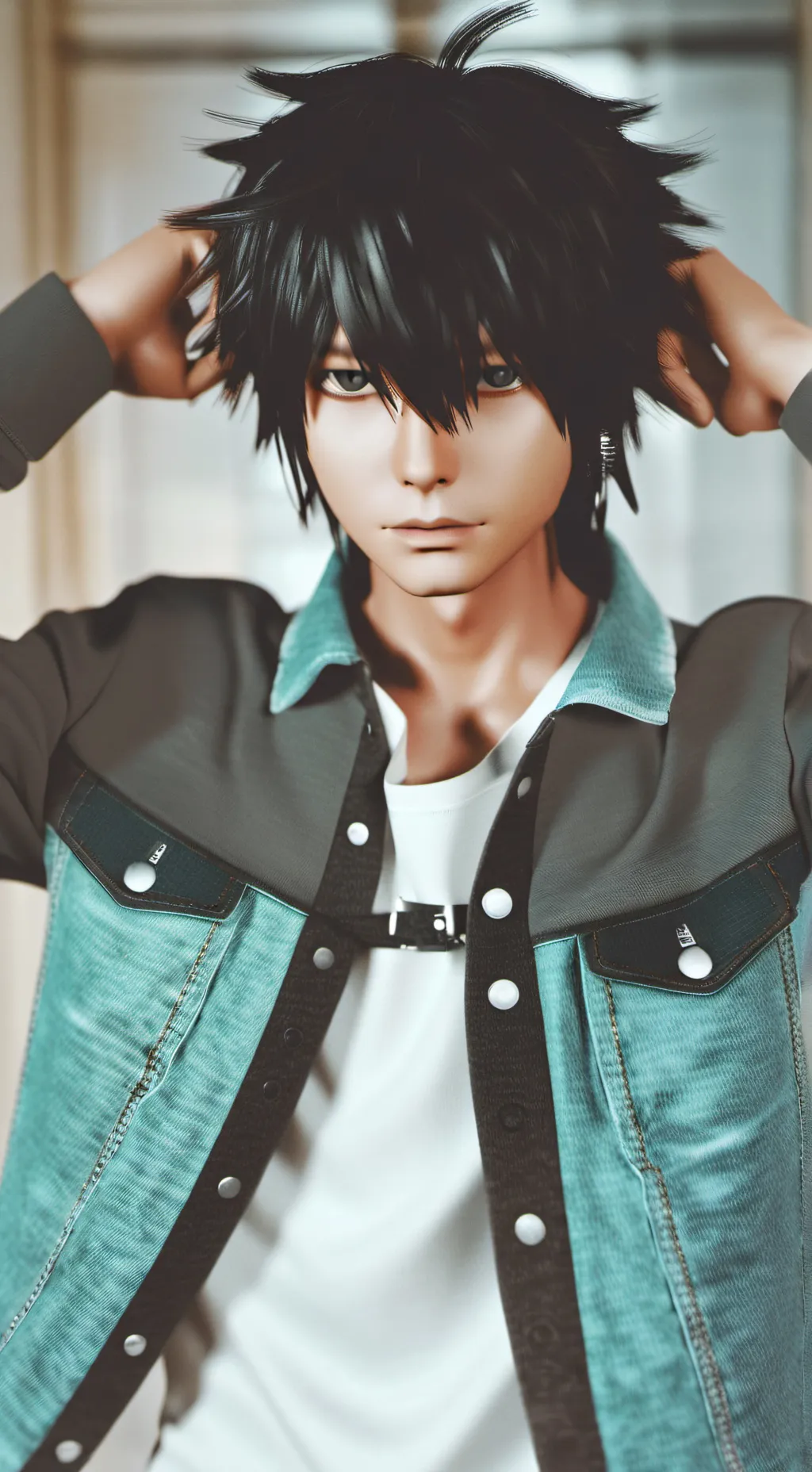 ai character: MHA x death note background
