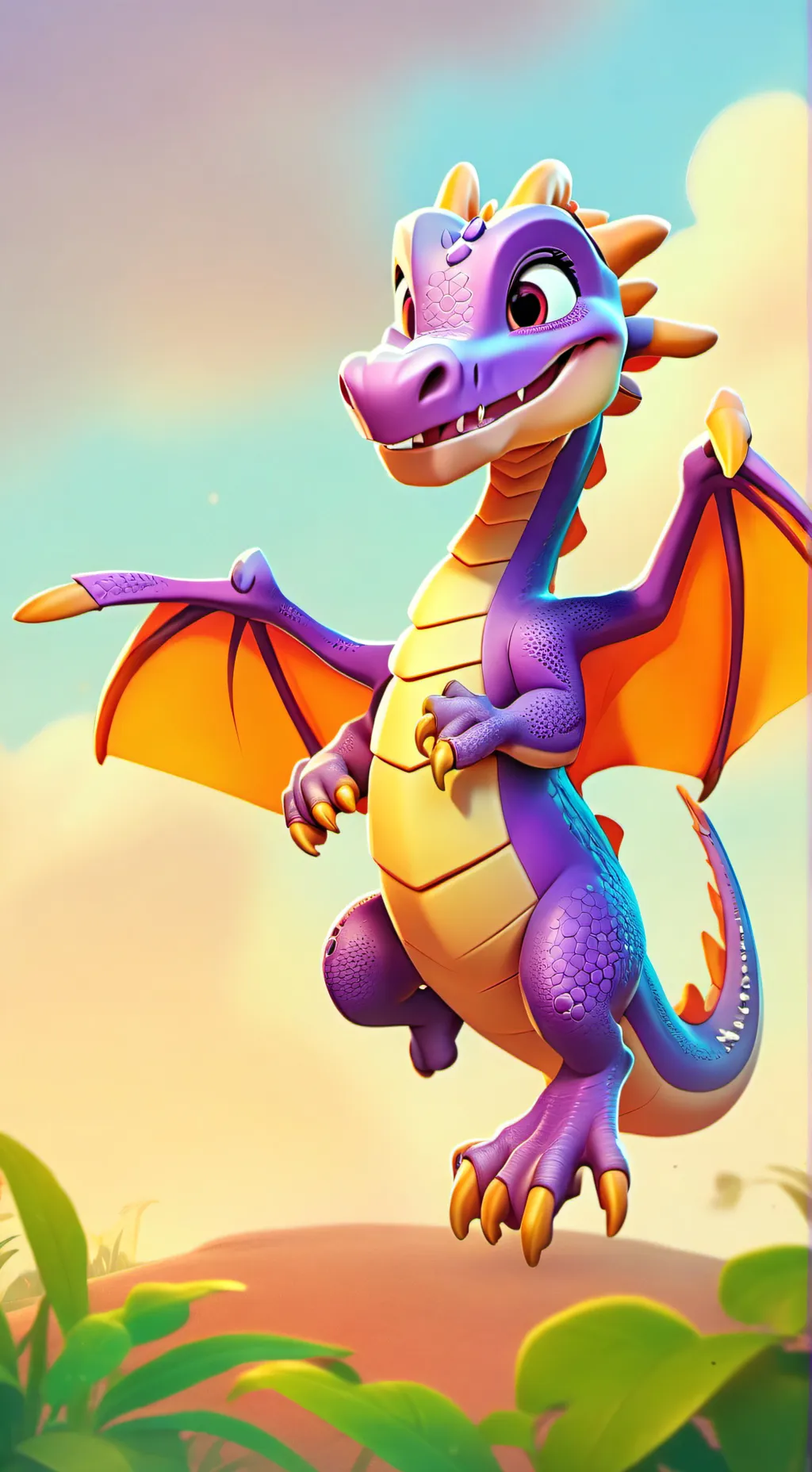 ai character: durple background