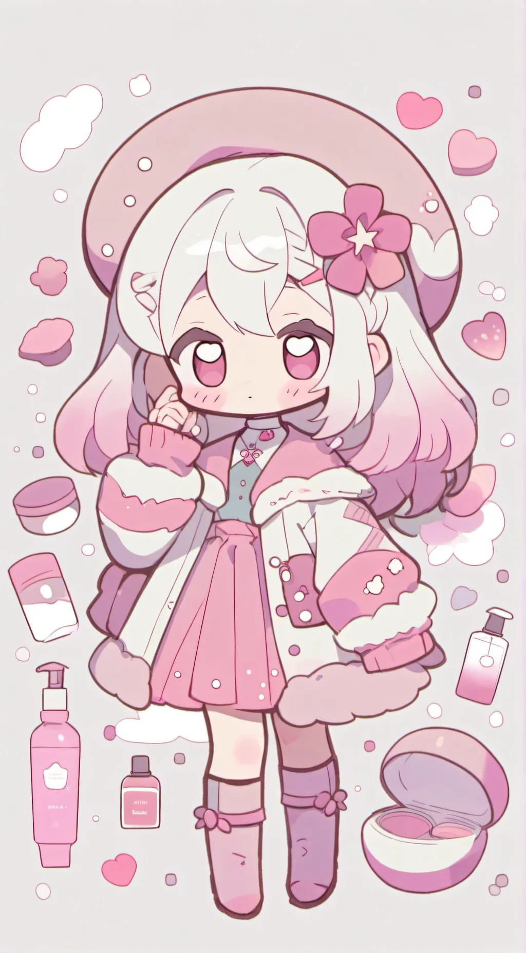 ai character: Trading skincare  background