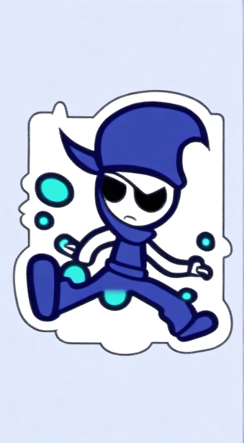 ai character: sad cat x saw void background