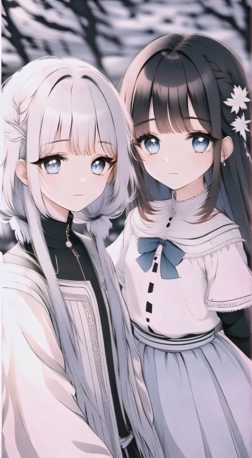 ai character: Ana y María  background