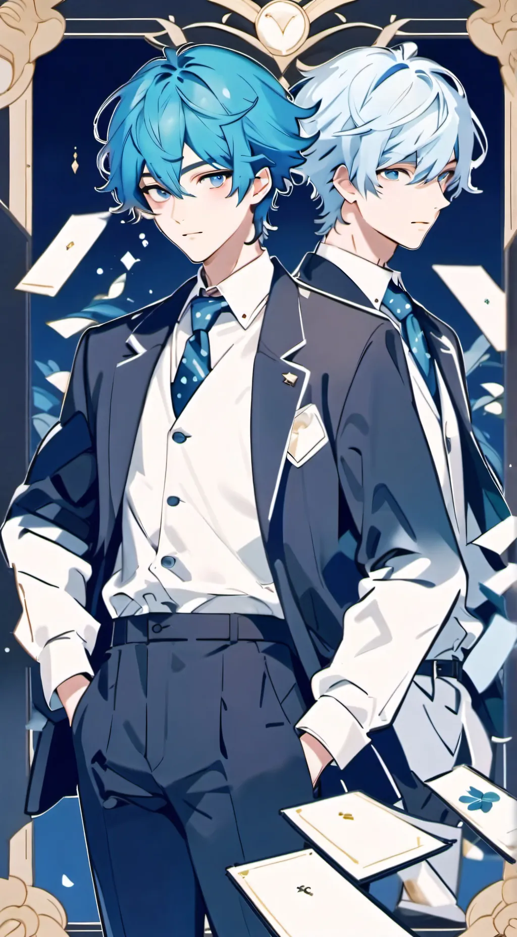 ai character: 🩵💙Matt & Maddie 💙🩵 background