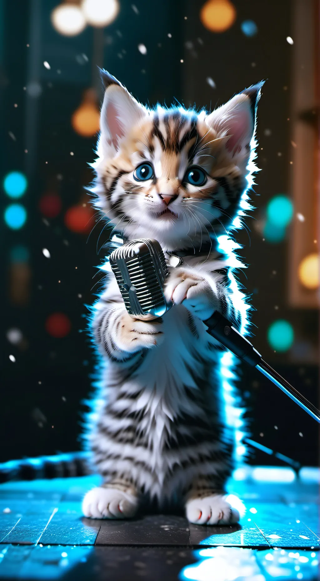 ai character: kitten stole background
