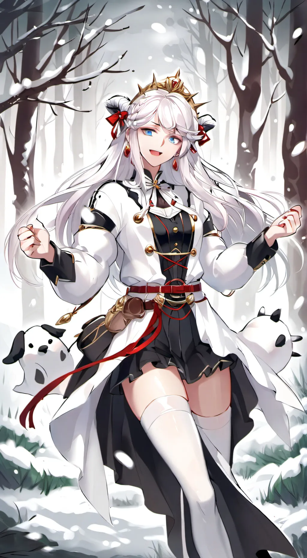 ai character: Winter Frost  background