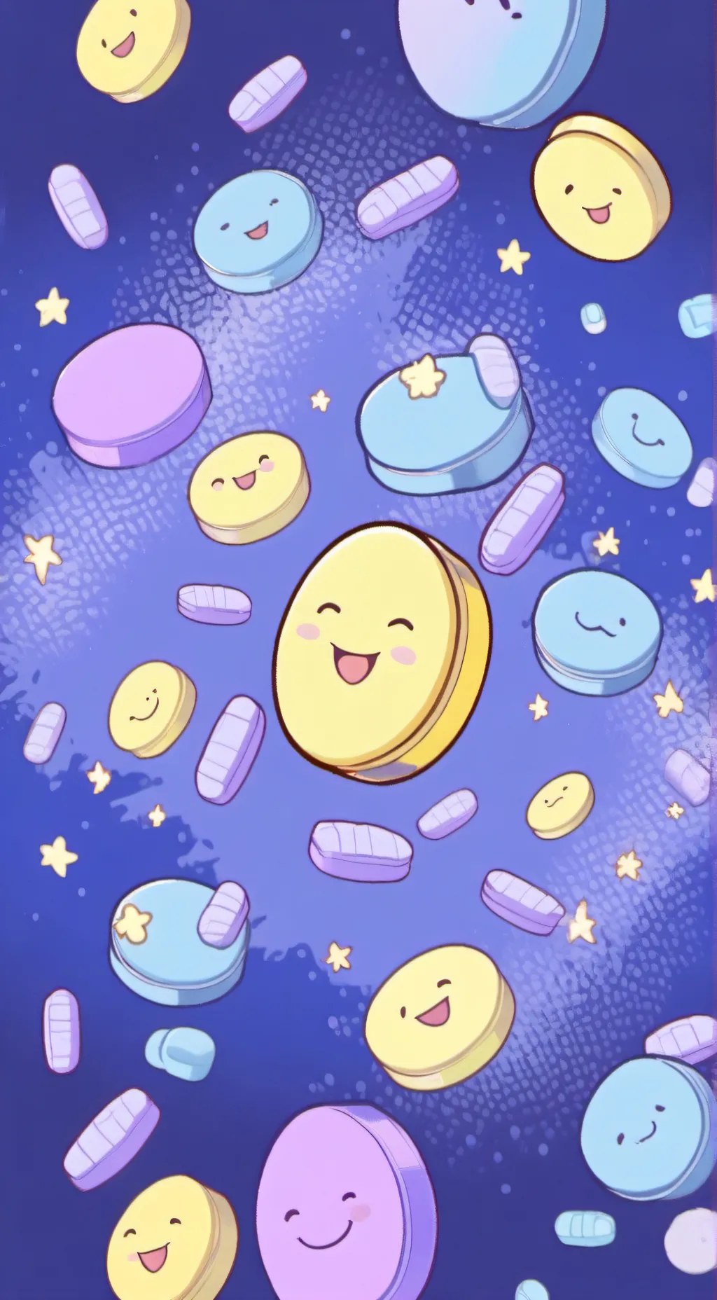 ai character: Mha happy pills background