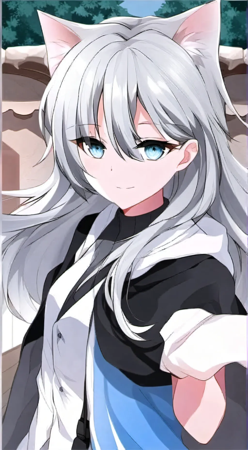 ai character: shiroko  background