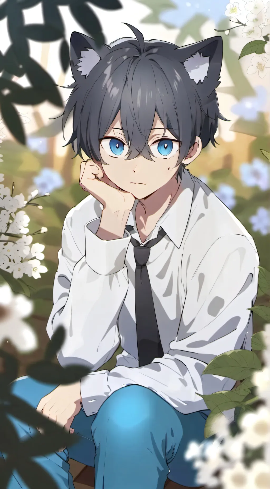 ai character: Ein little brother background