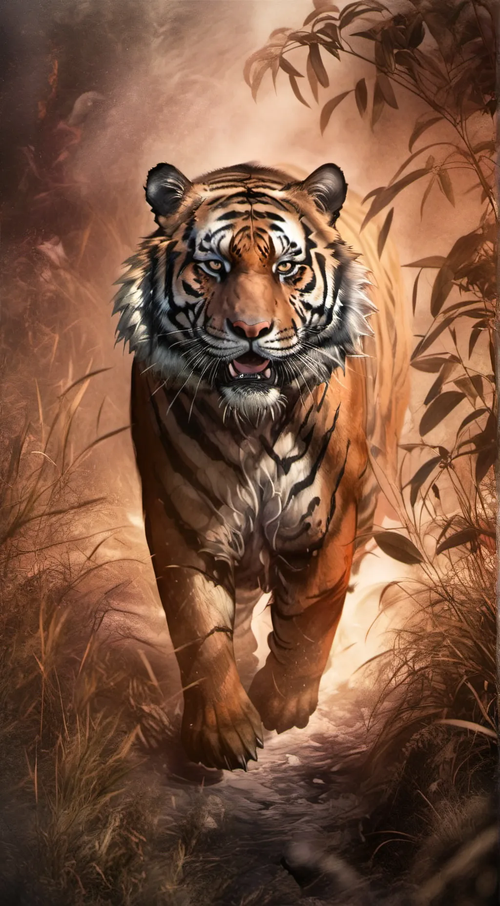 ai character: Tiger Triumph  background