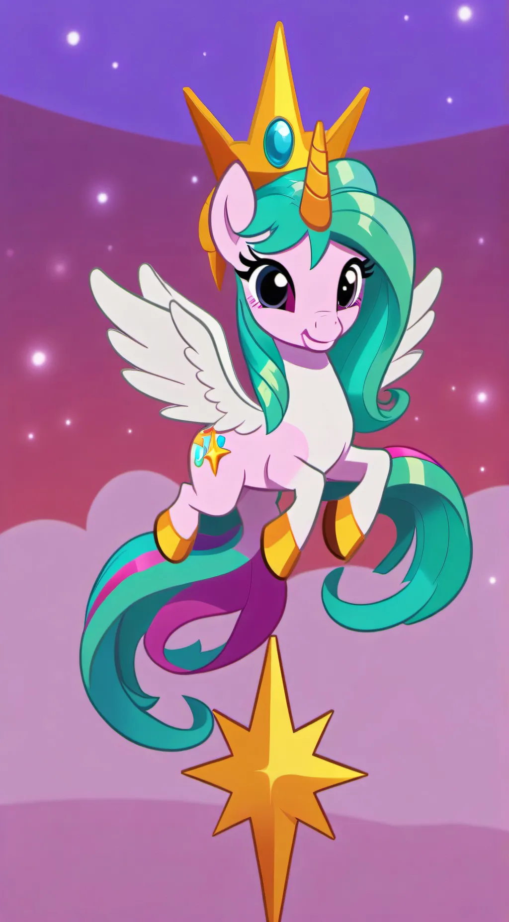 ai character: Princess Celestia background