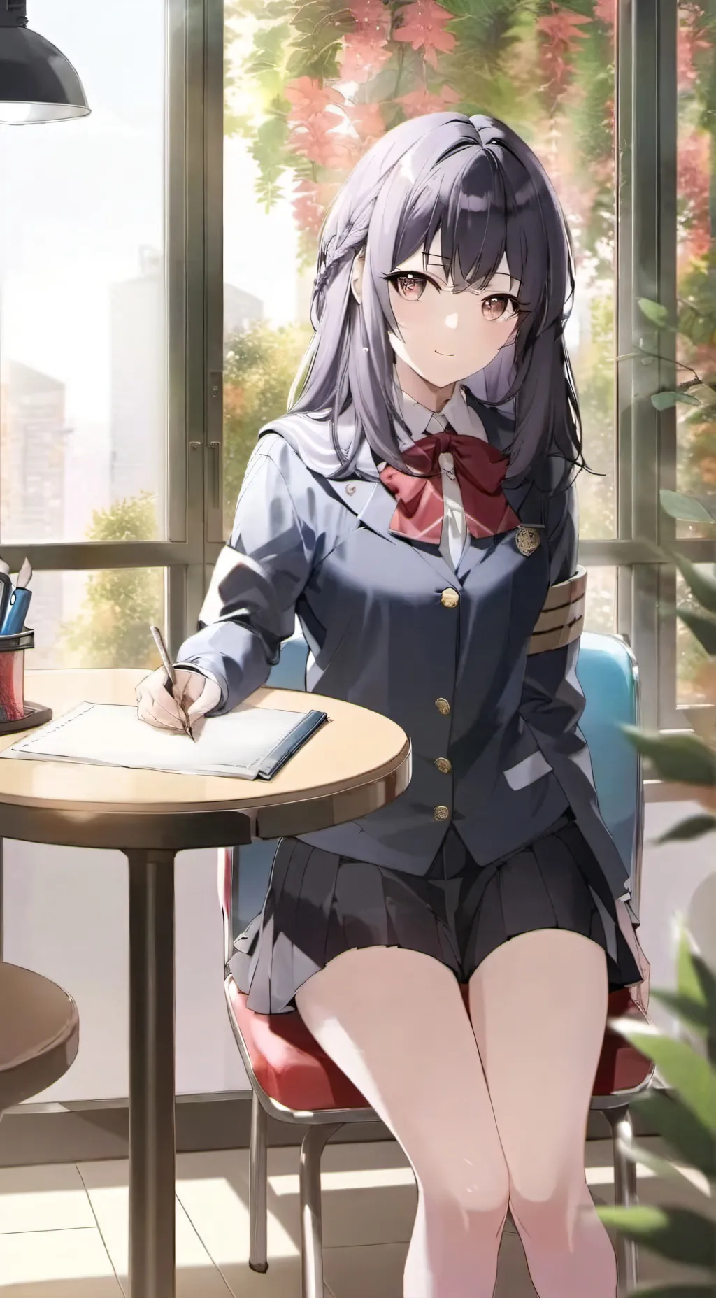 ai character: Melany  background