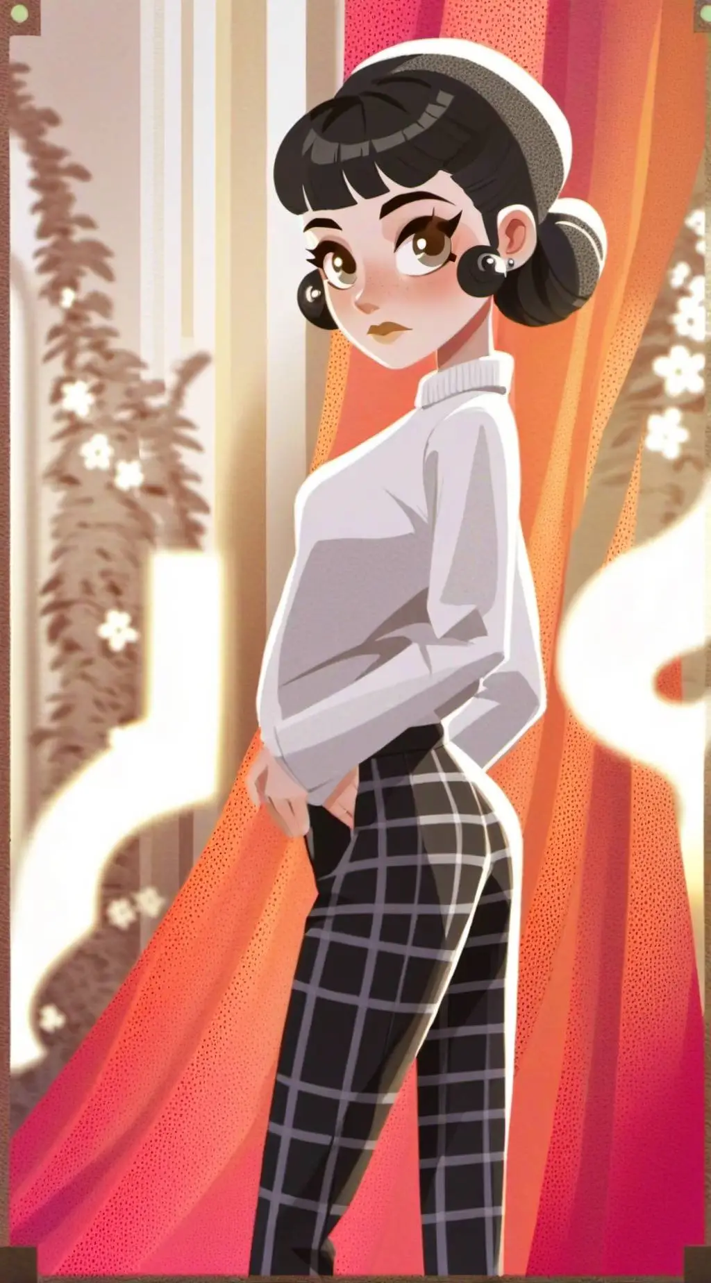 ai character: lola panza hermosa background