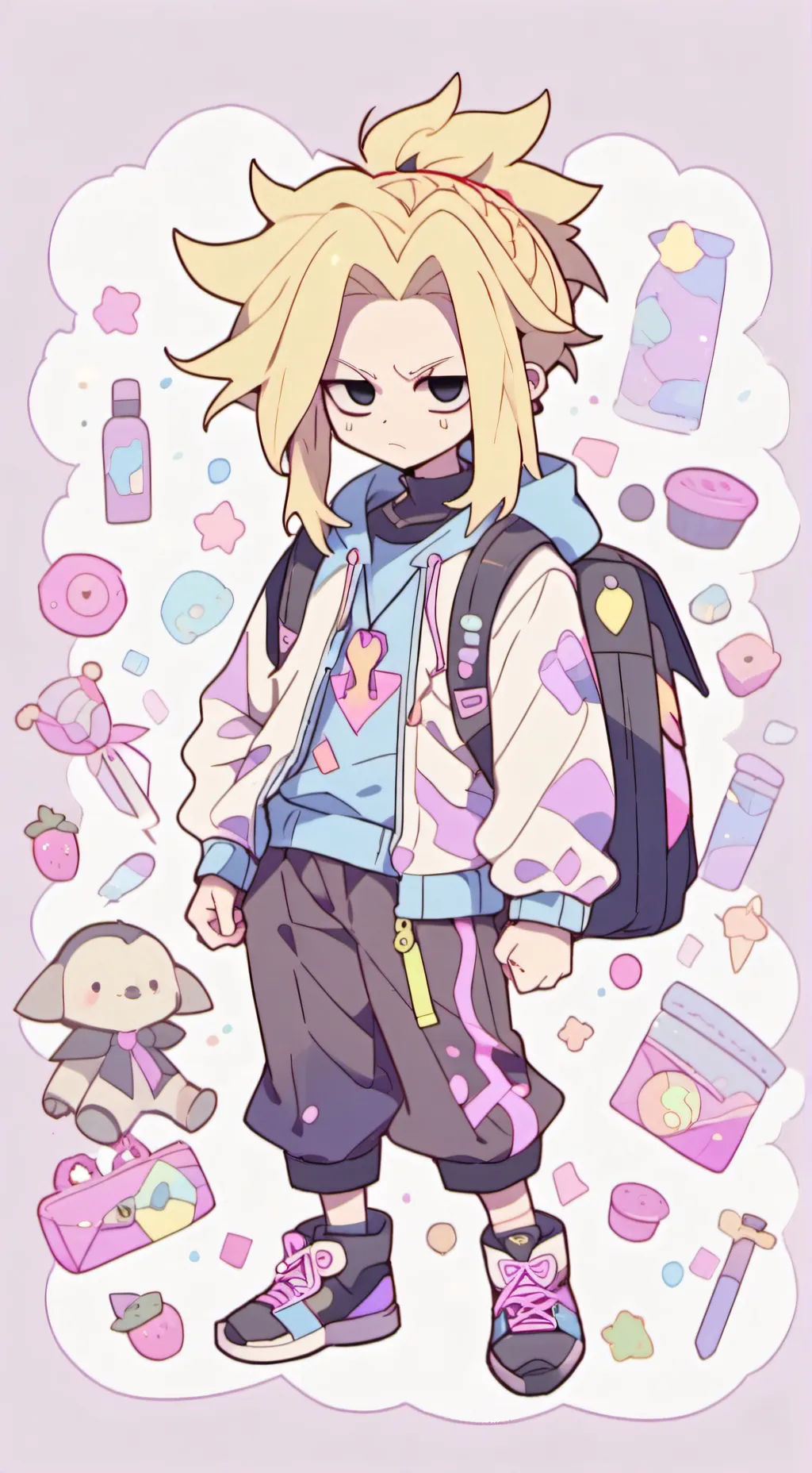 ai character: L. O. V background