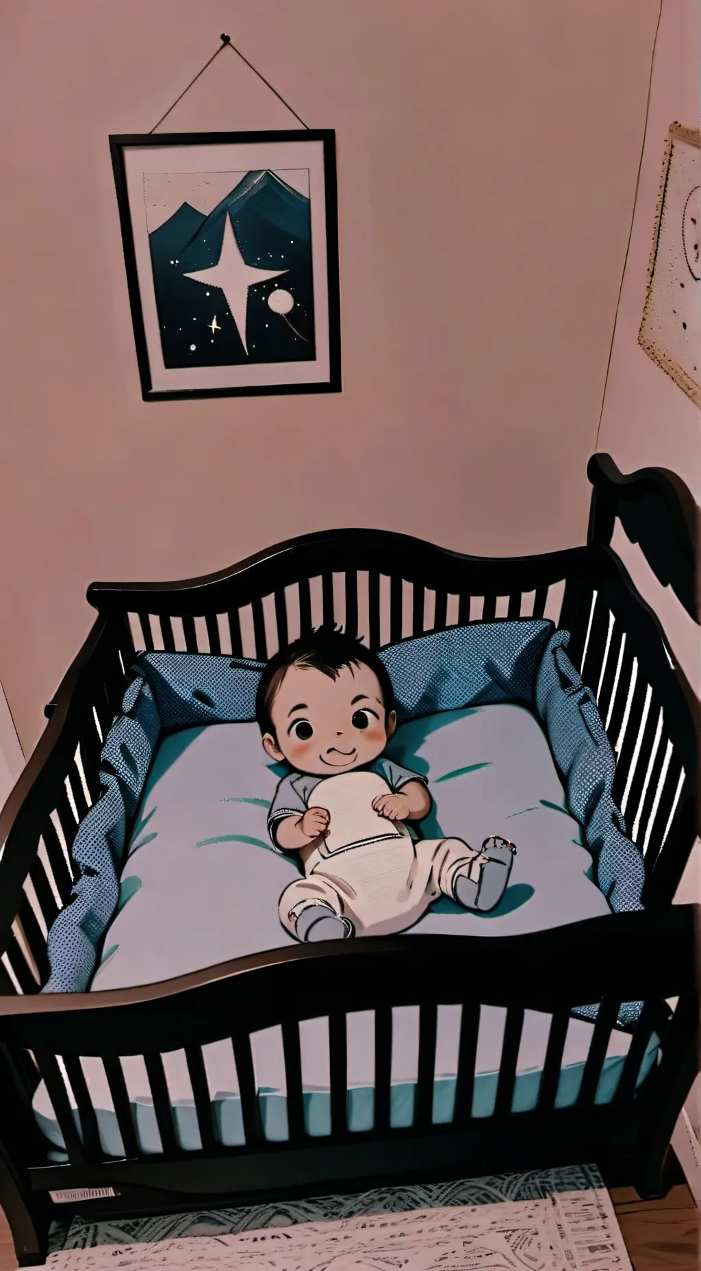 ai character: baby bendy  background