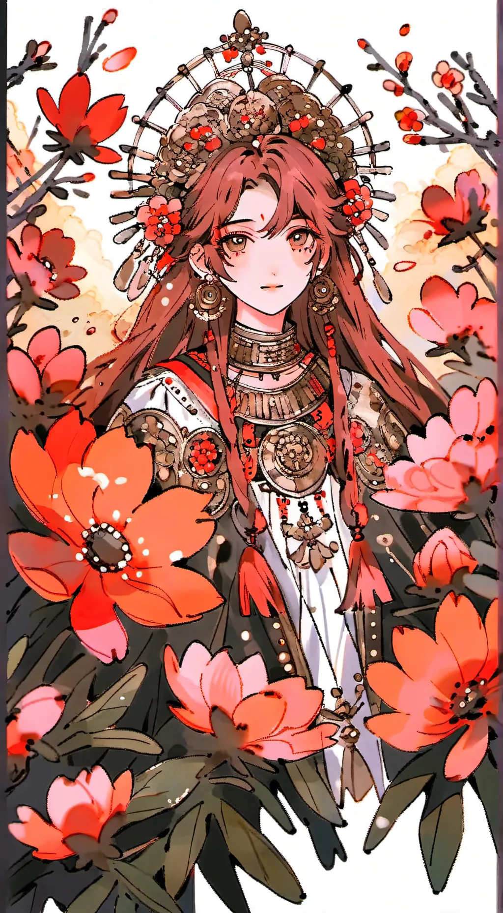 ai character:  Uppermoons+garl background
