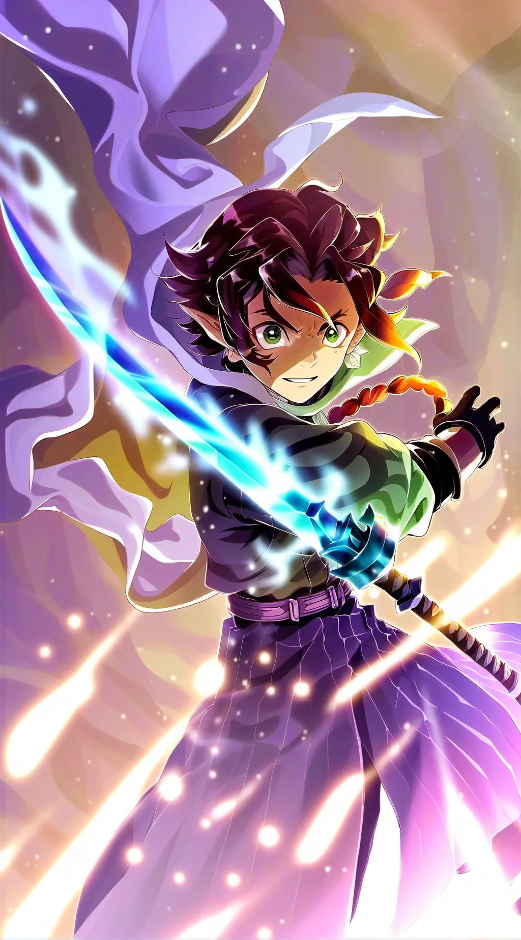 ai character: Demon slayer  background
