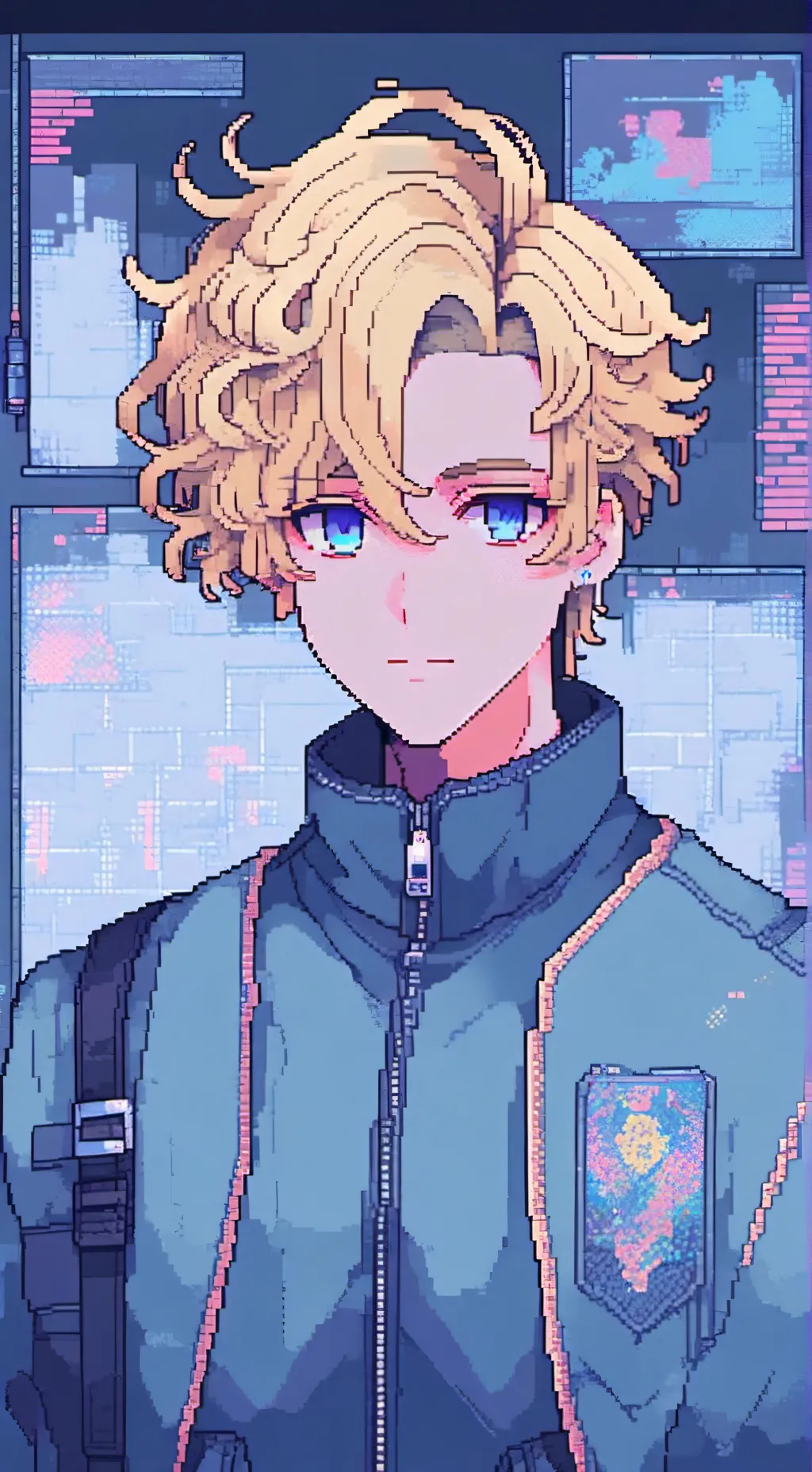 ai character: Curly background