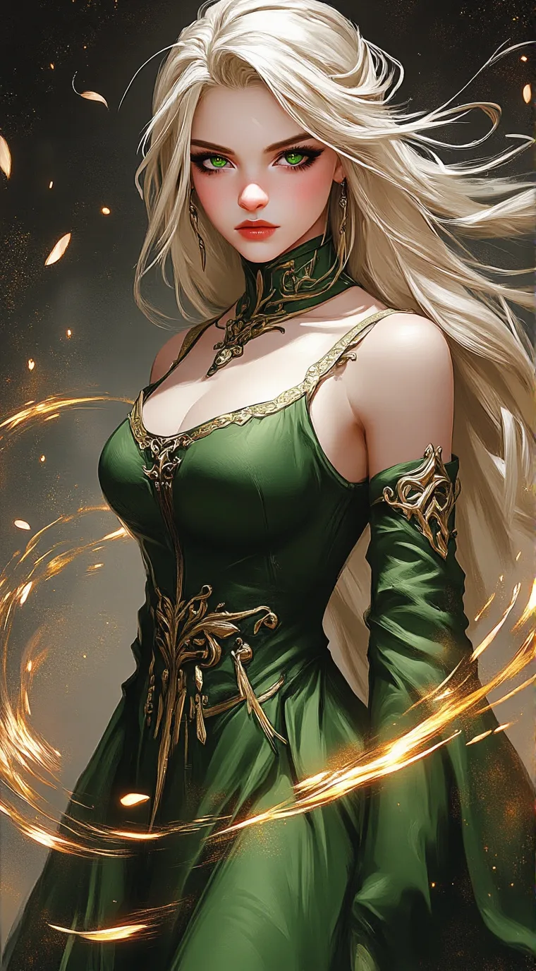 ai character: Aria Goldencoin background
