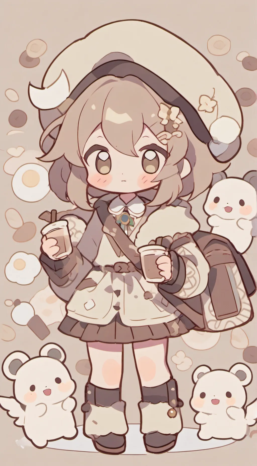 ai character: Baby boy cat background
