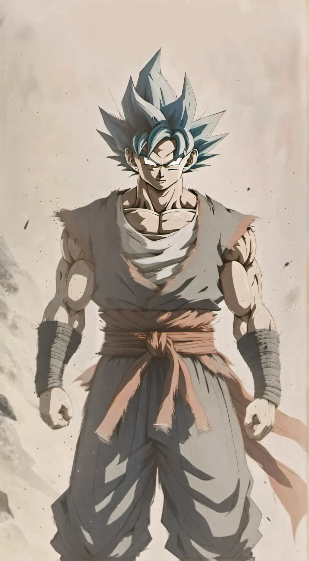 ai character: goku blue background