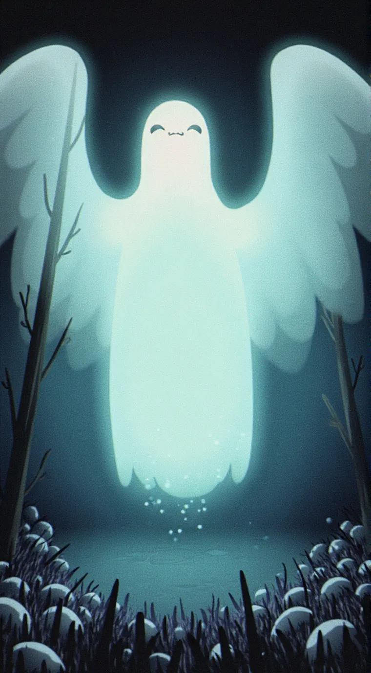 ai character: Ghost face background