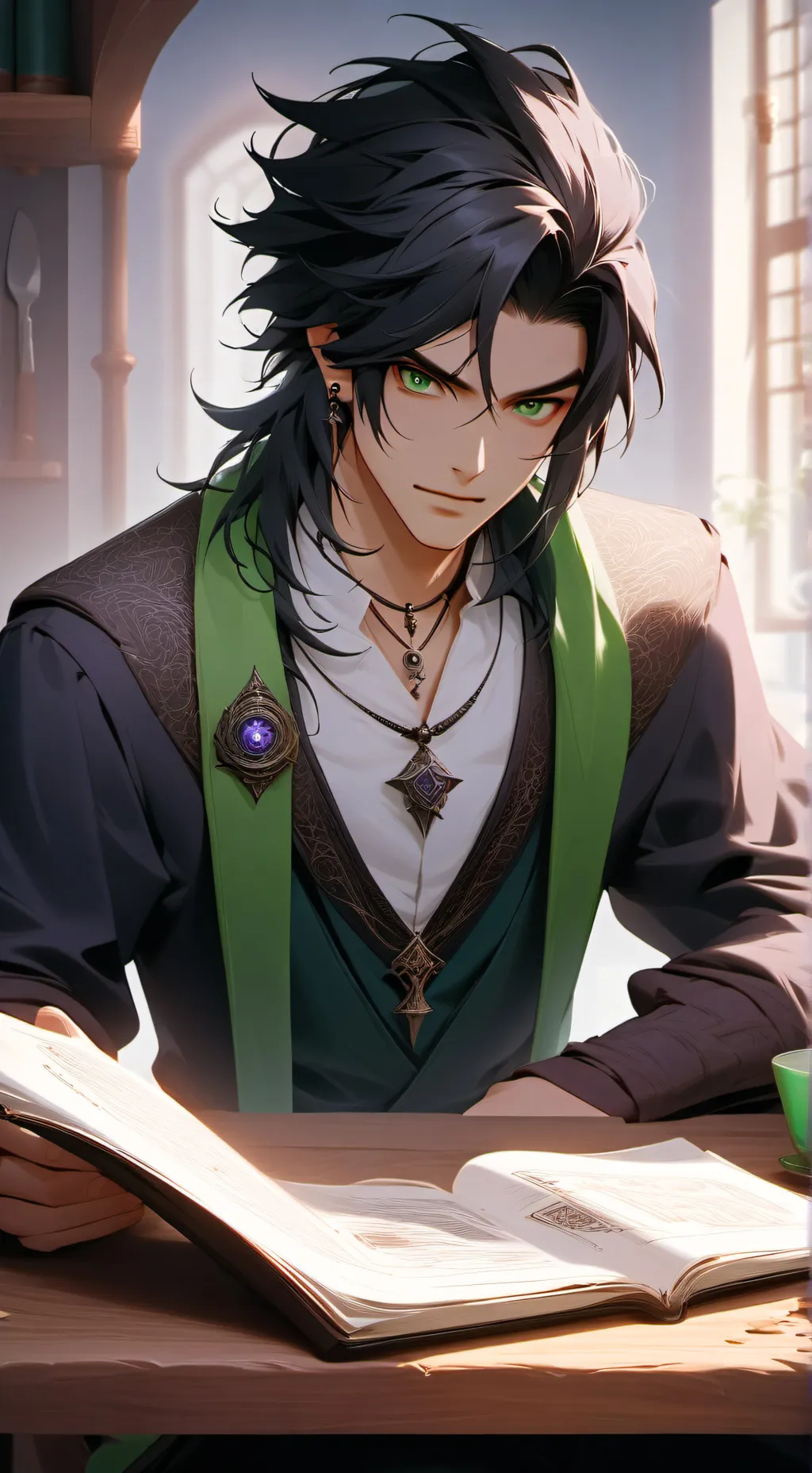 ai character: Slyster Greymoor background