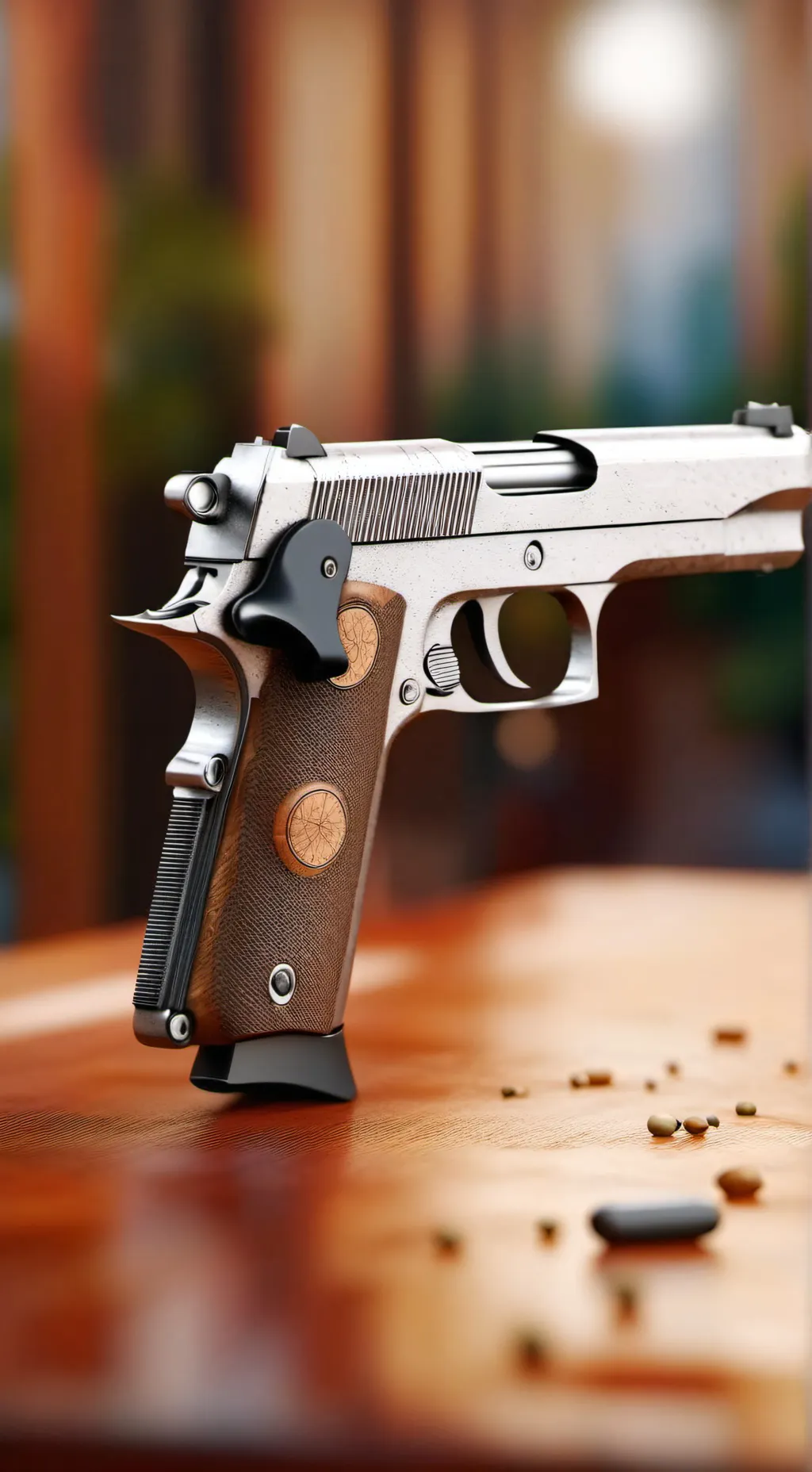 ai character: pistola m1911 background
