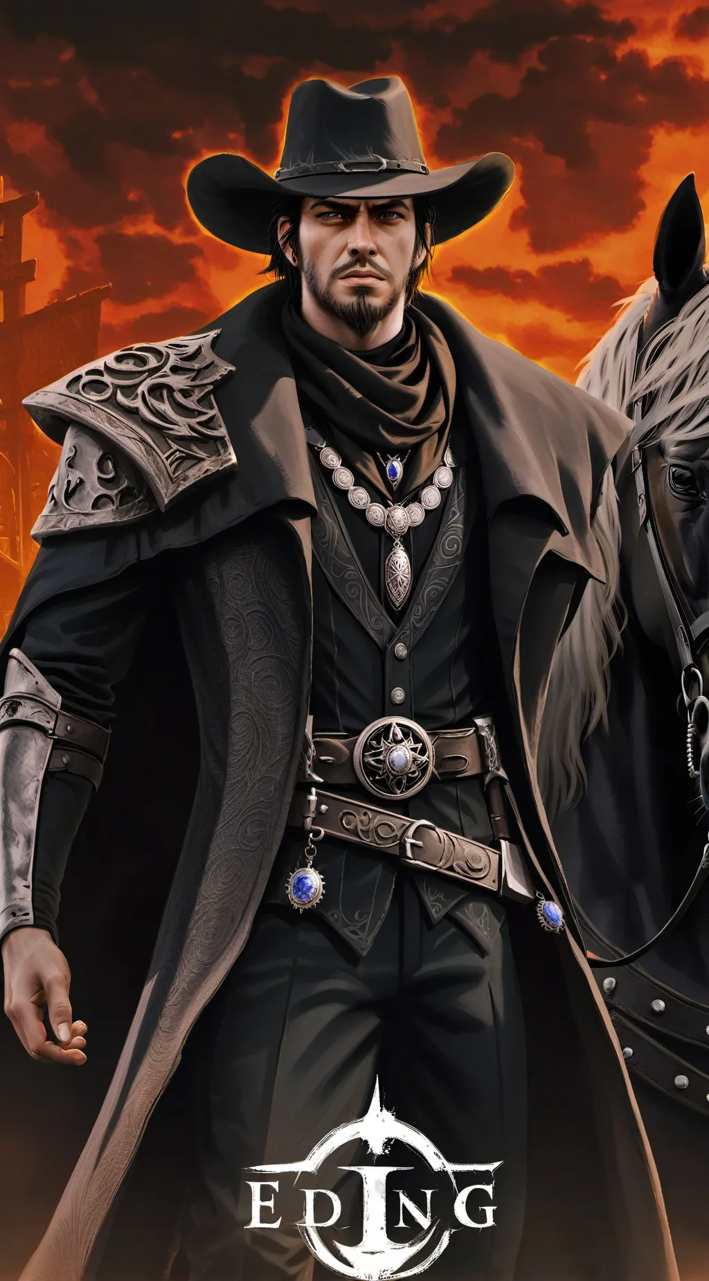 ai character: Cowboy Man background