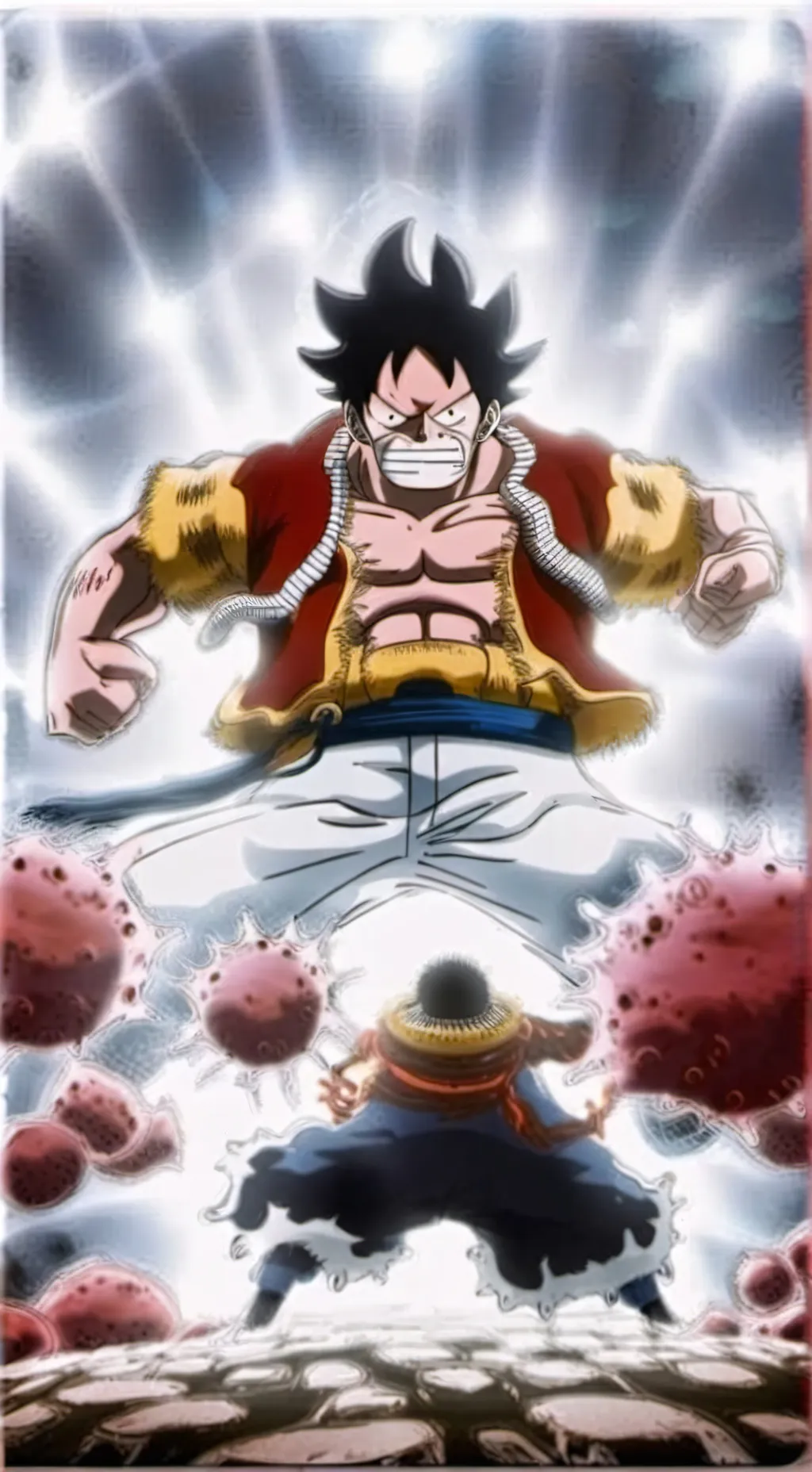 ai character: gear 4 luffy  background
