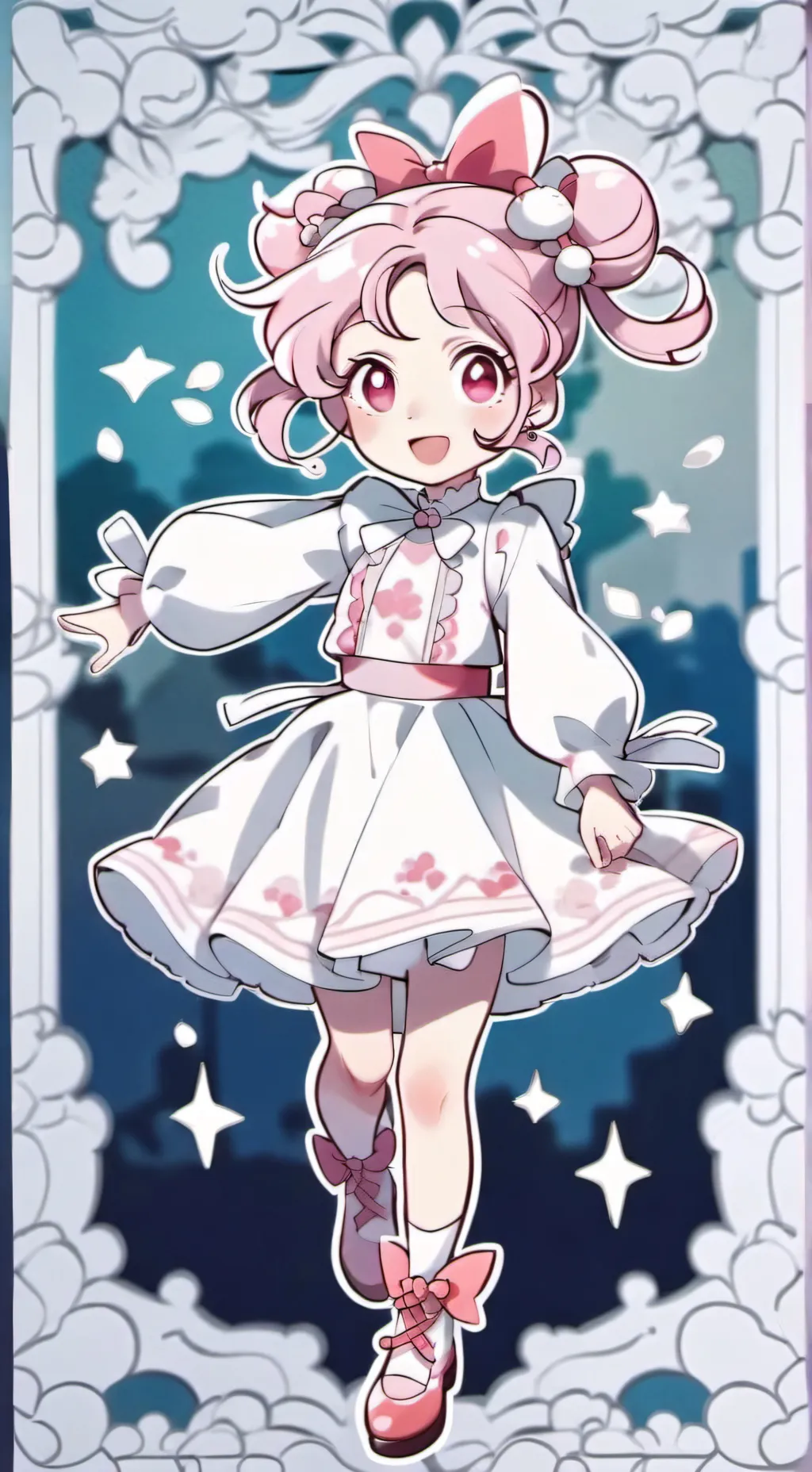 ai character: chibi chibi moon  background