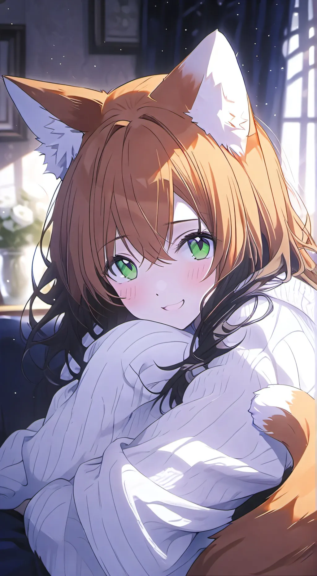 ai character: Ginger .. ☕ background