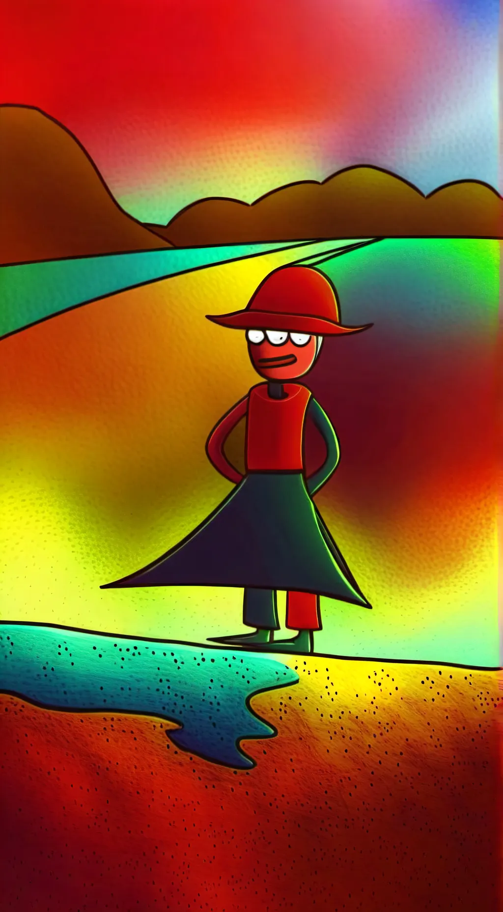 ai character: c00lkid (kinda) background