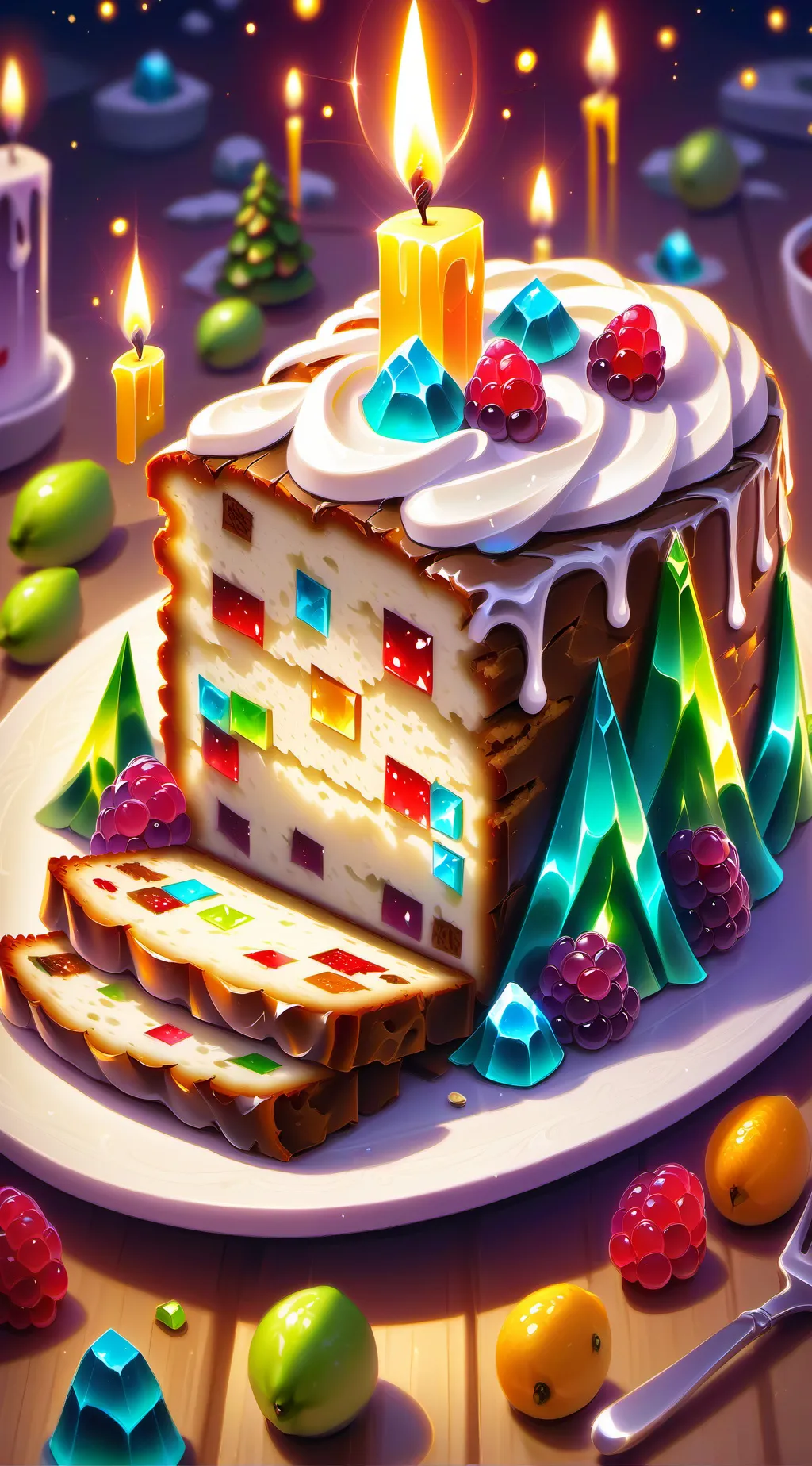 ai character: Fruitcake(request) background