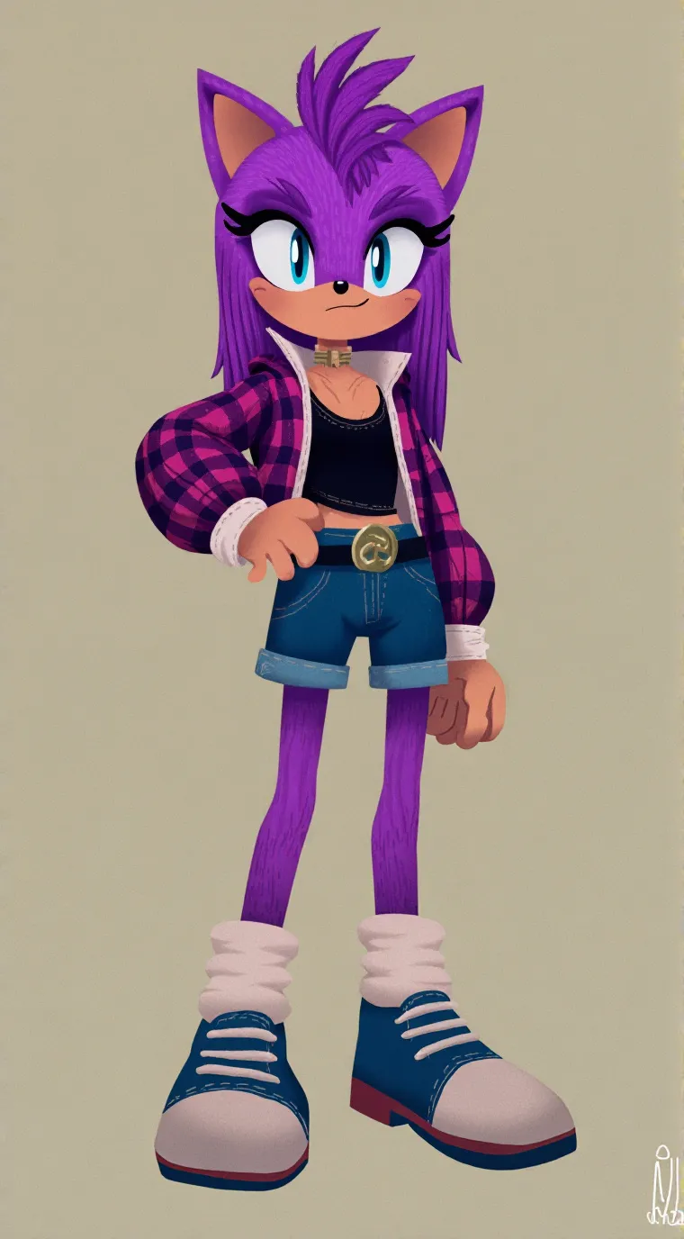 ai character: Violet  background