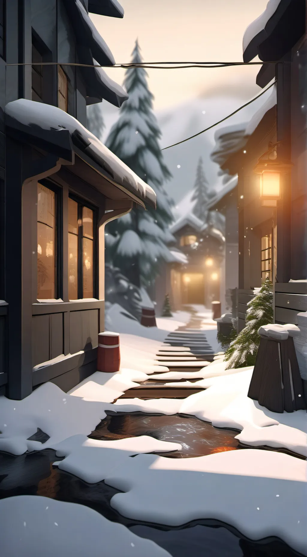 ai character: Brud in Christmass background