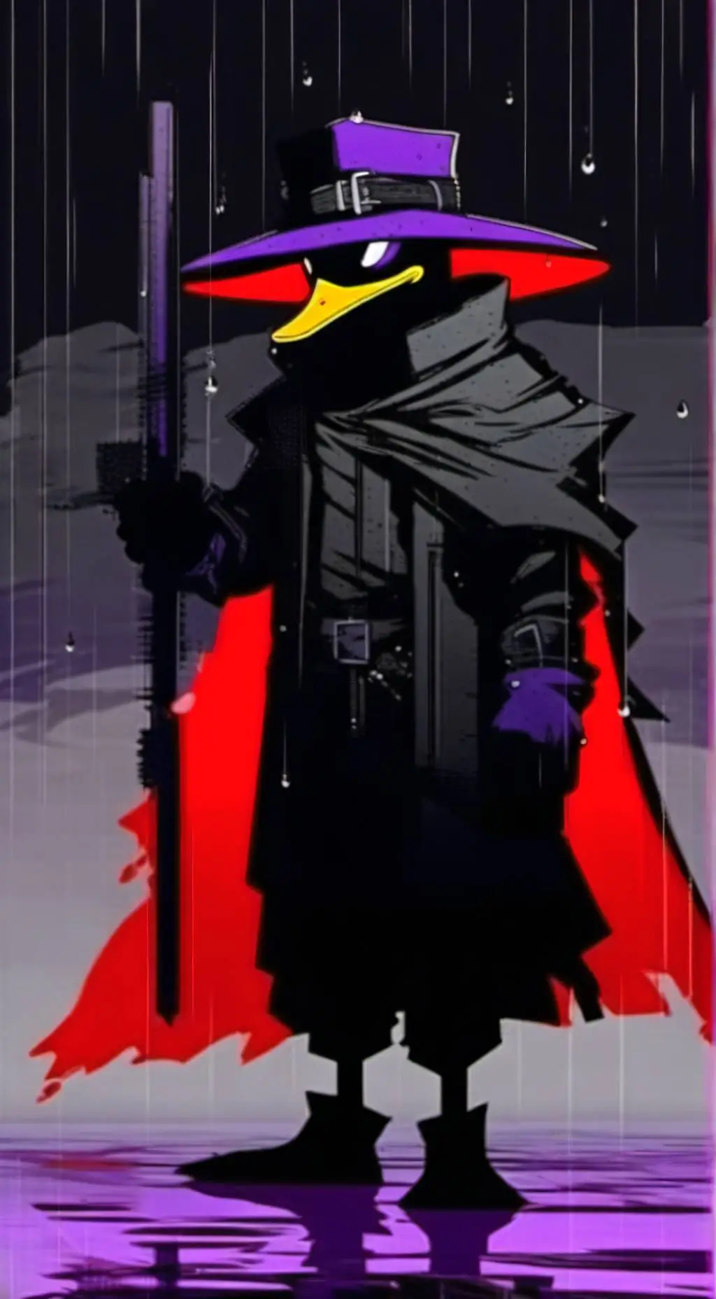 ai character: Darkwarrior Duck background
