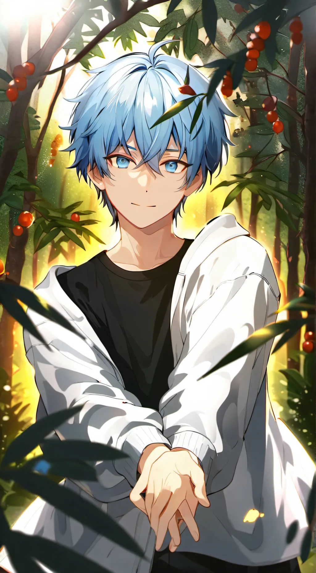 ai character: charlie 🩵☁️ background