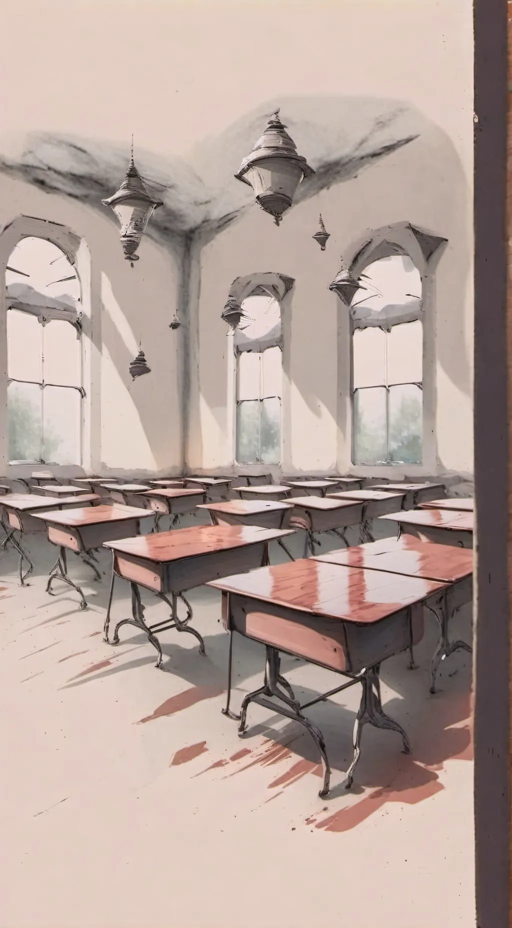 ai character: classroom background