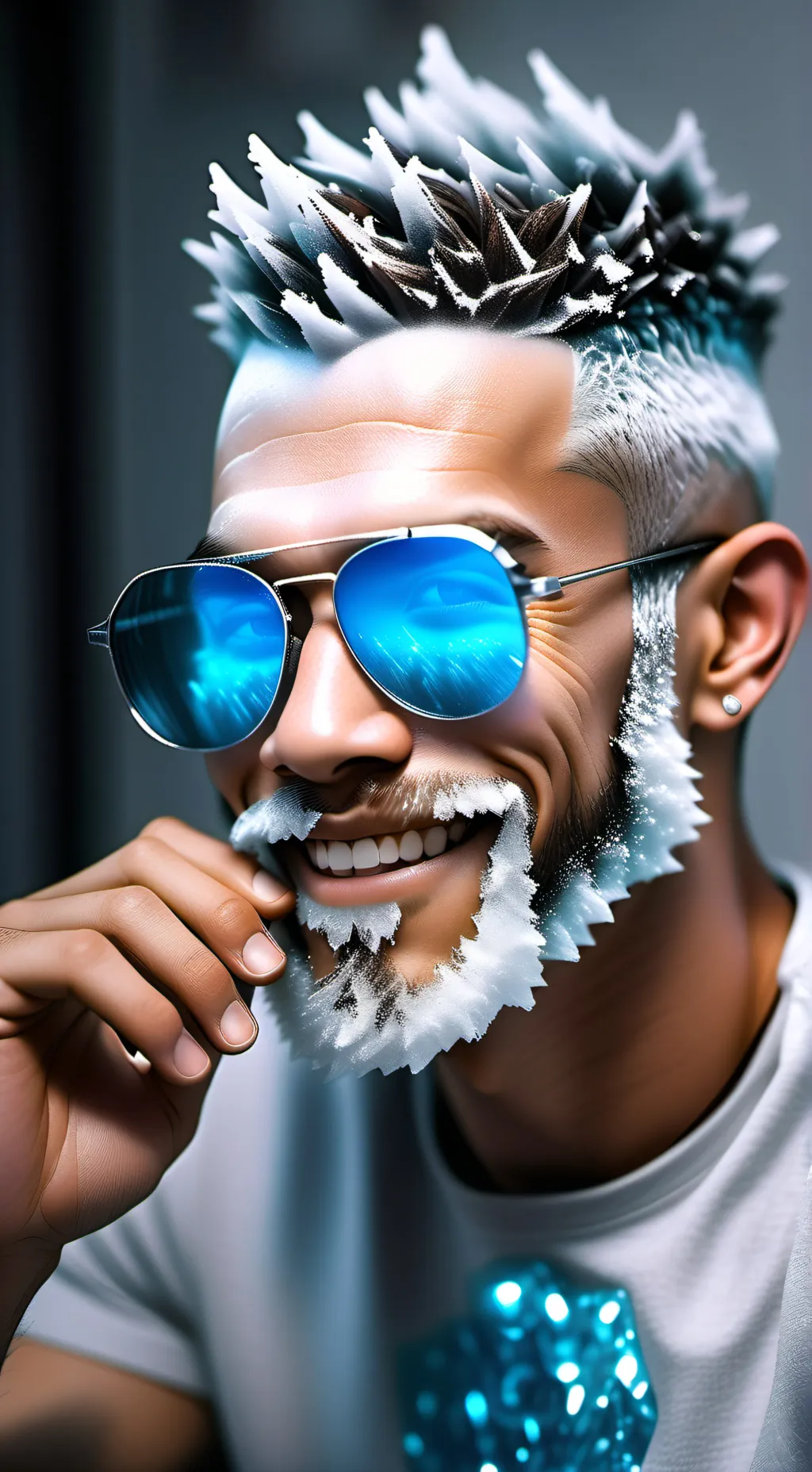 ai character: Frosty McSparkles background