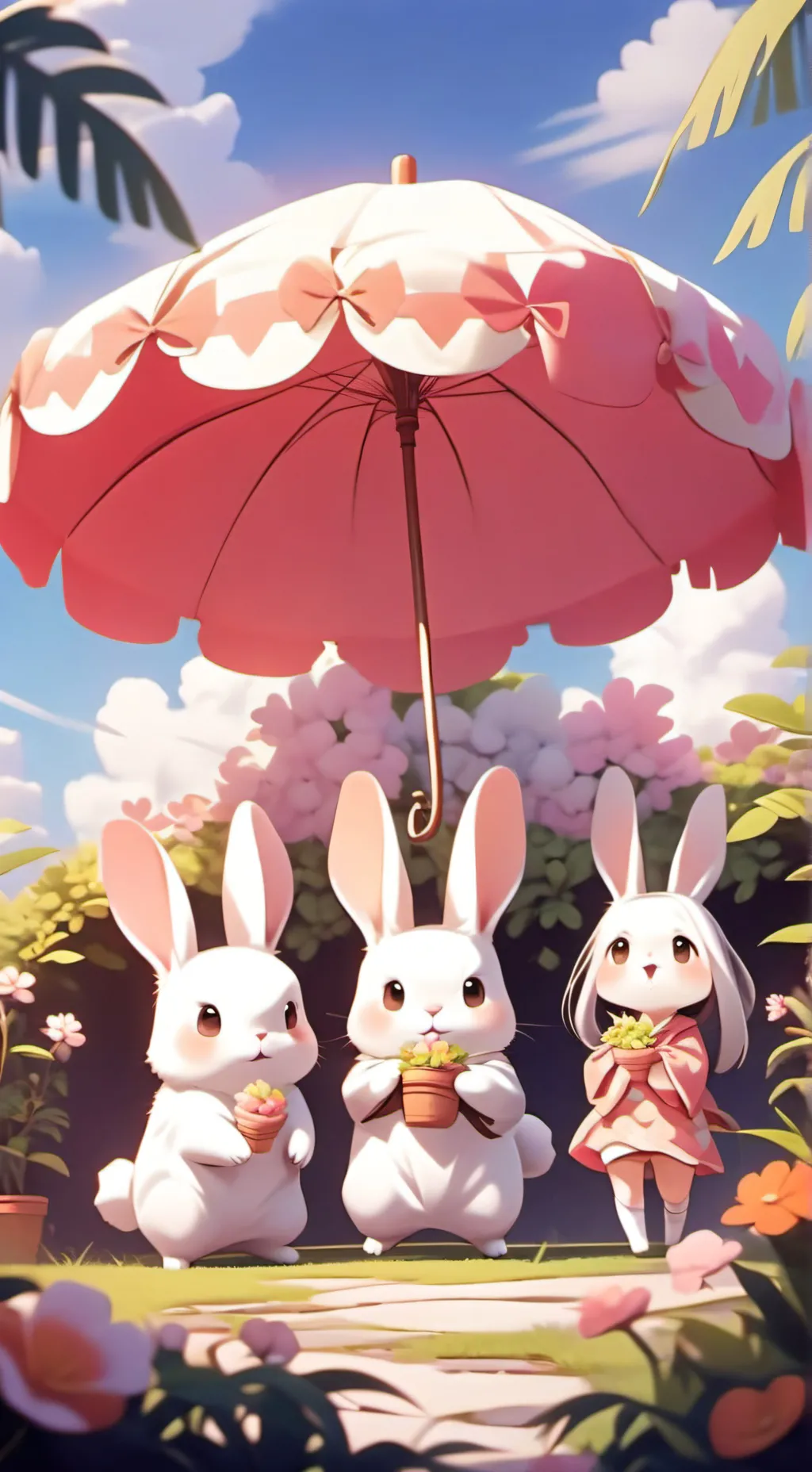 ai character: kawaii island background