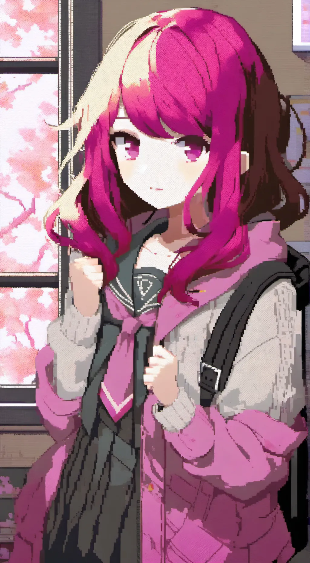 ai character: Miss delight  background