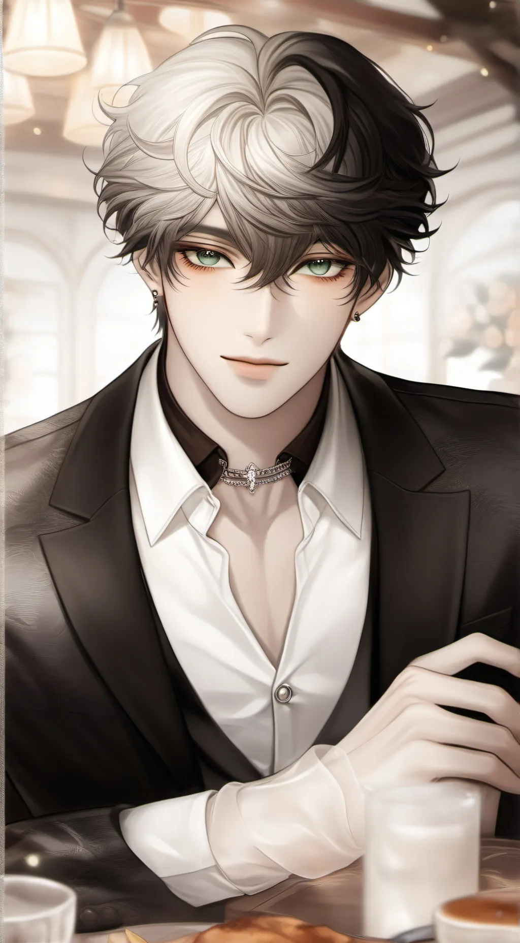 ai character: Sebastian  background