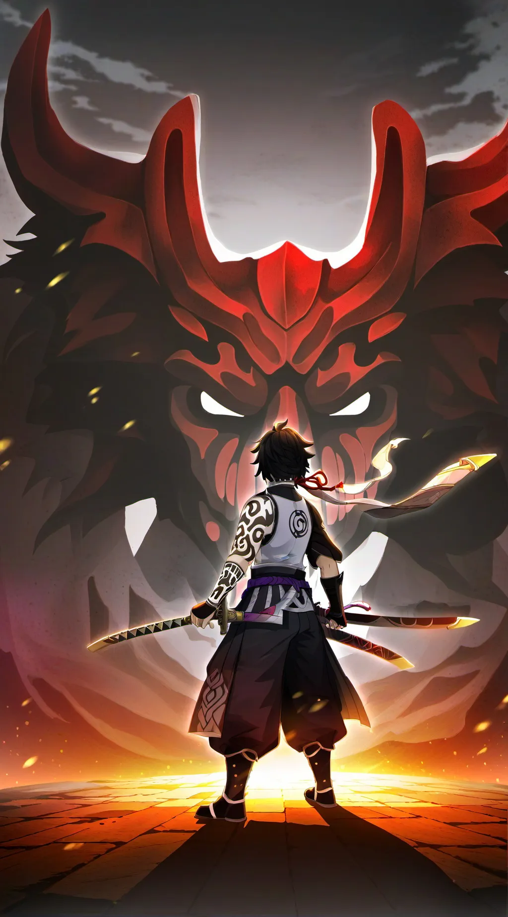 ai character: demon Slayer XD background