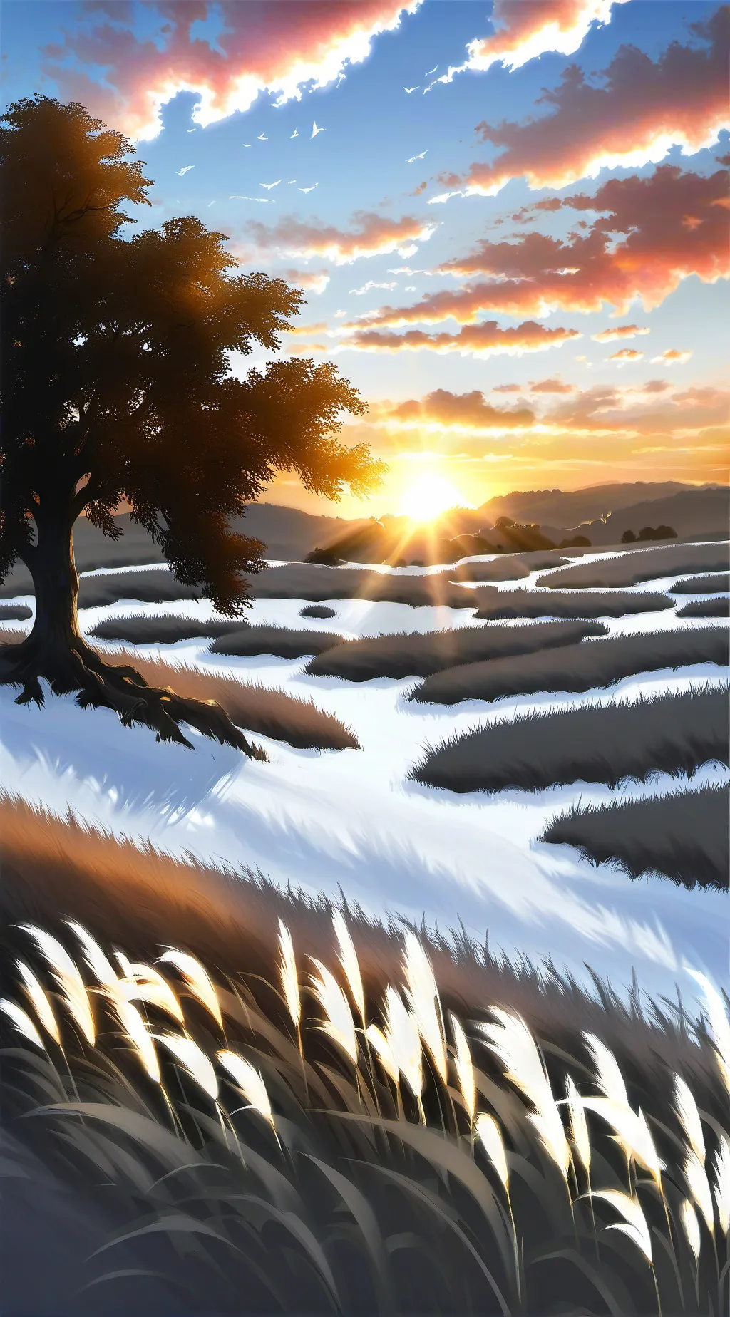 ai character: grass background